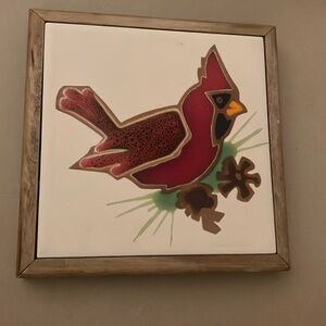 Vintage tile cardinal